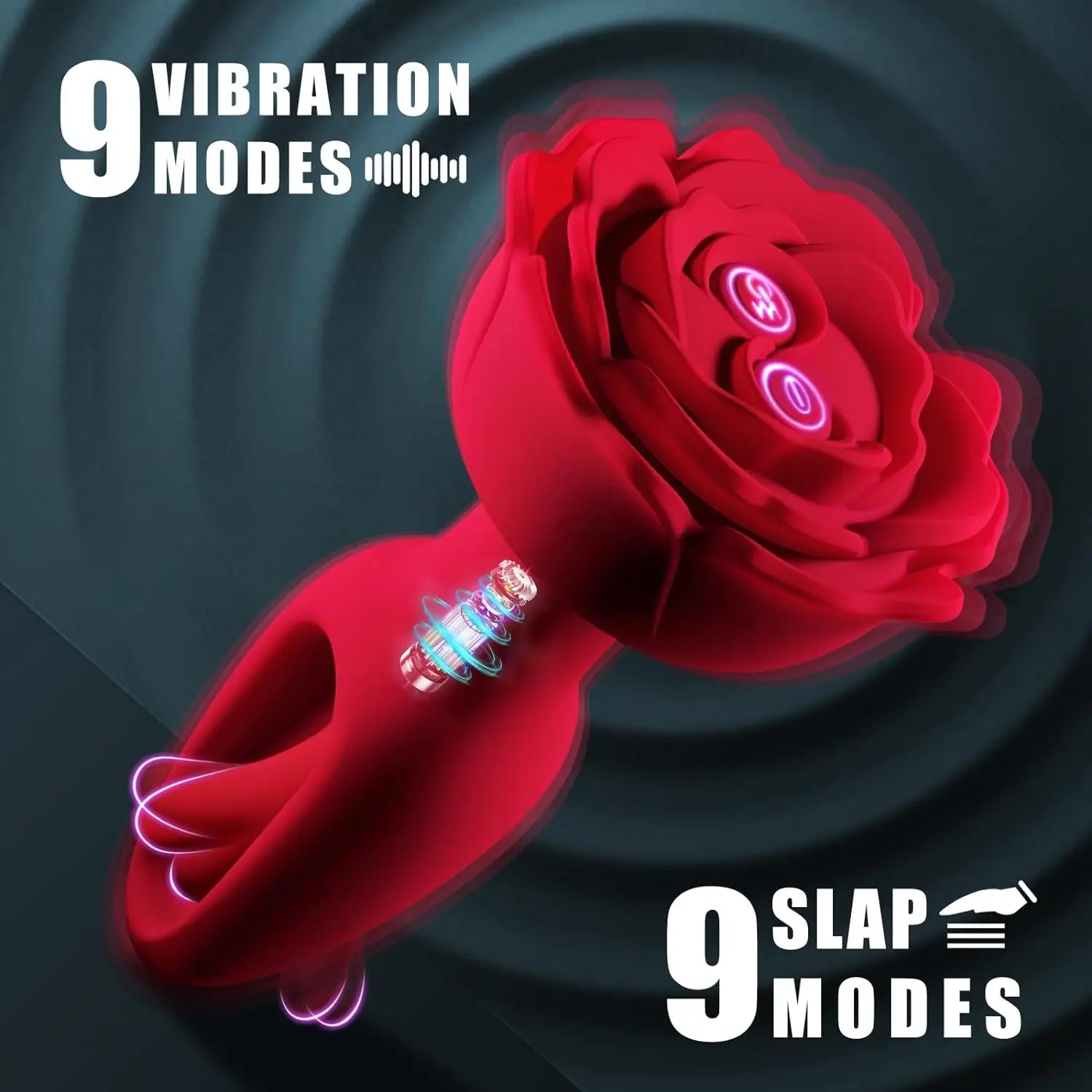 Rose Vibrating Anal Plug