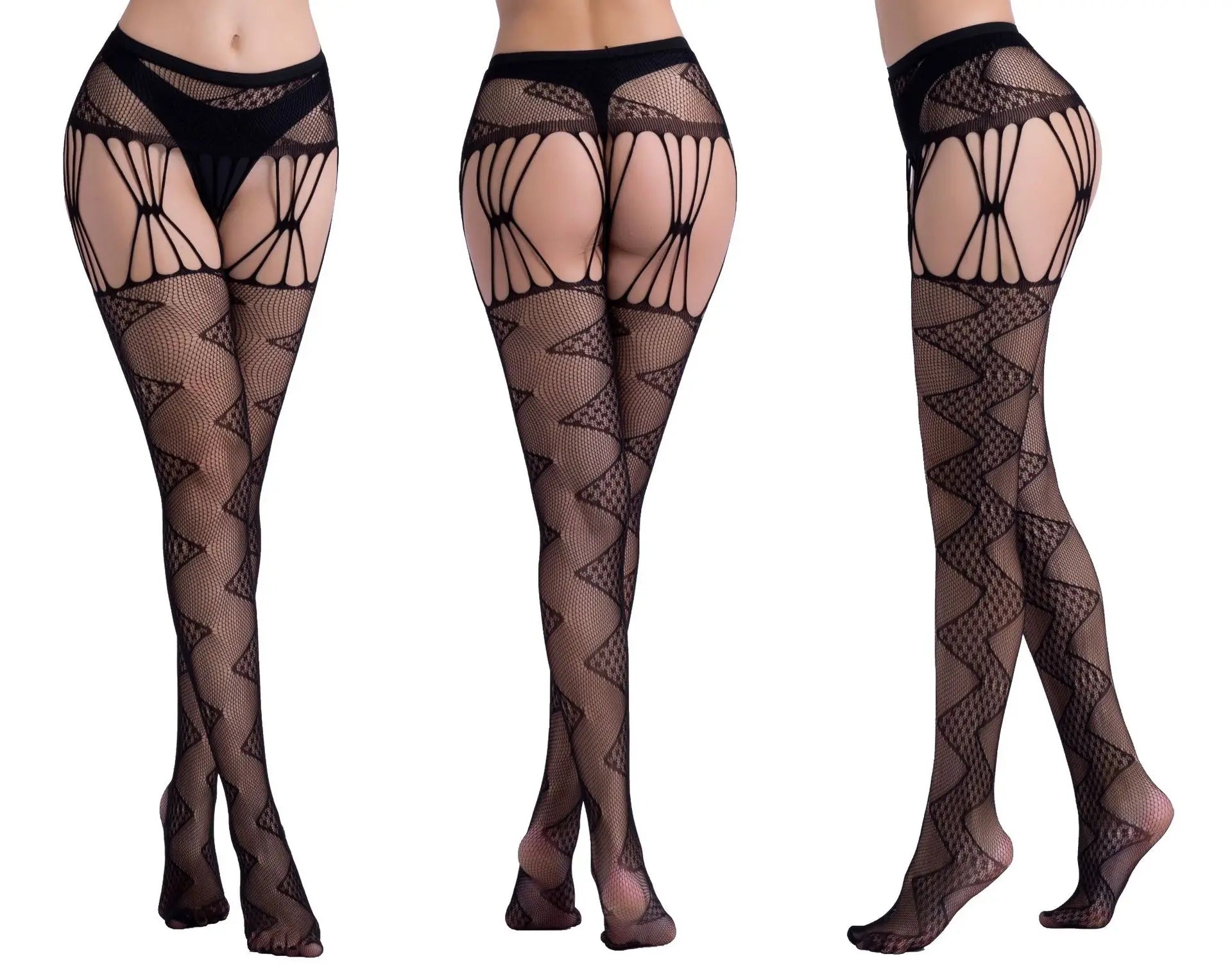 Open Crotch Fishnet Pantyhose