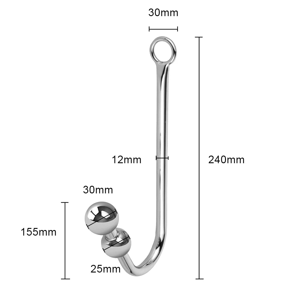 Stainless Steel Butt Hook with Balls