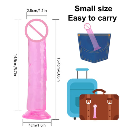 Jelly Dildo with Suction Cup – 8 Size Options