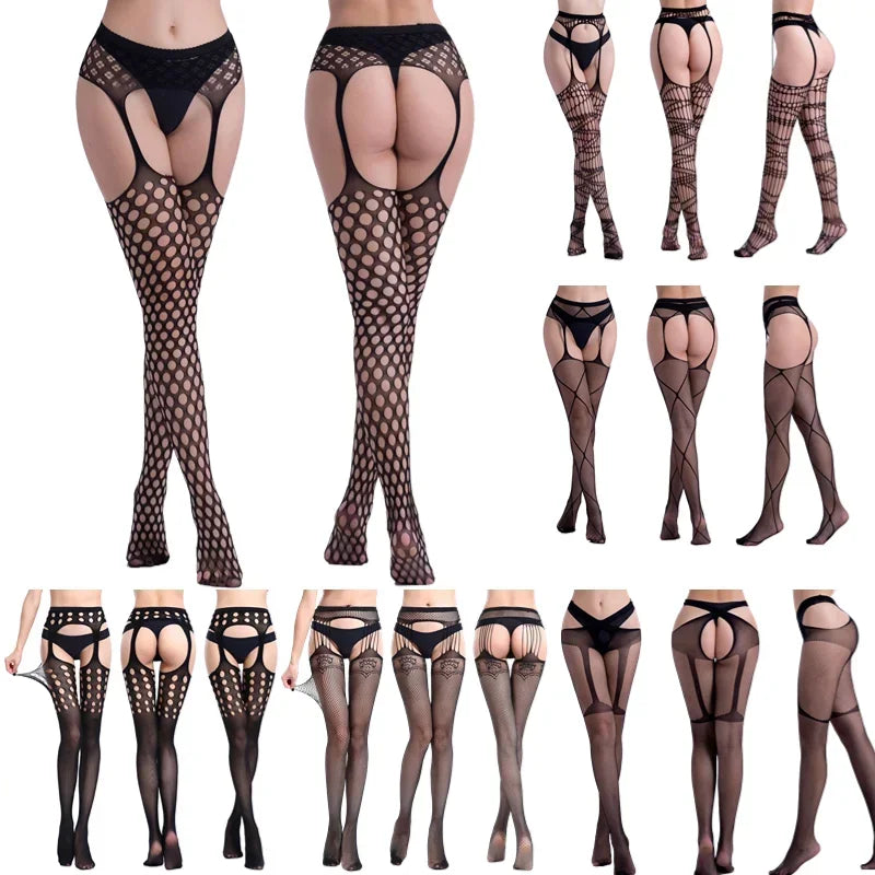 Open Crotch Fishnet Pantyhose