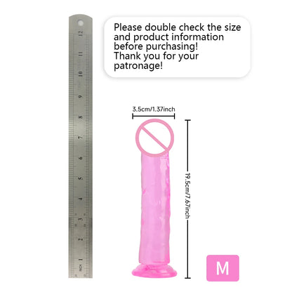 Jelly Dildo with Suction Cup – 8 Size Options