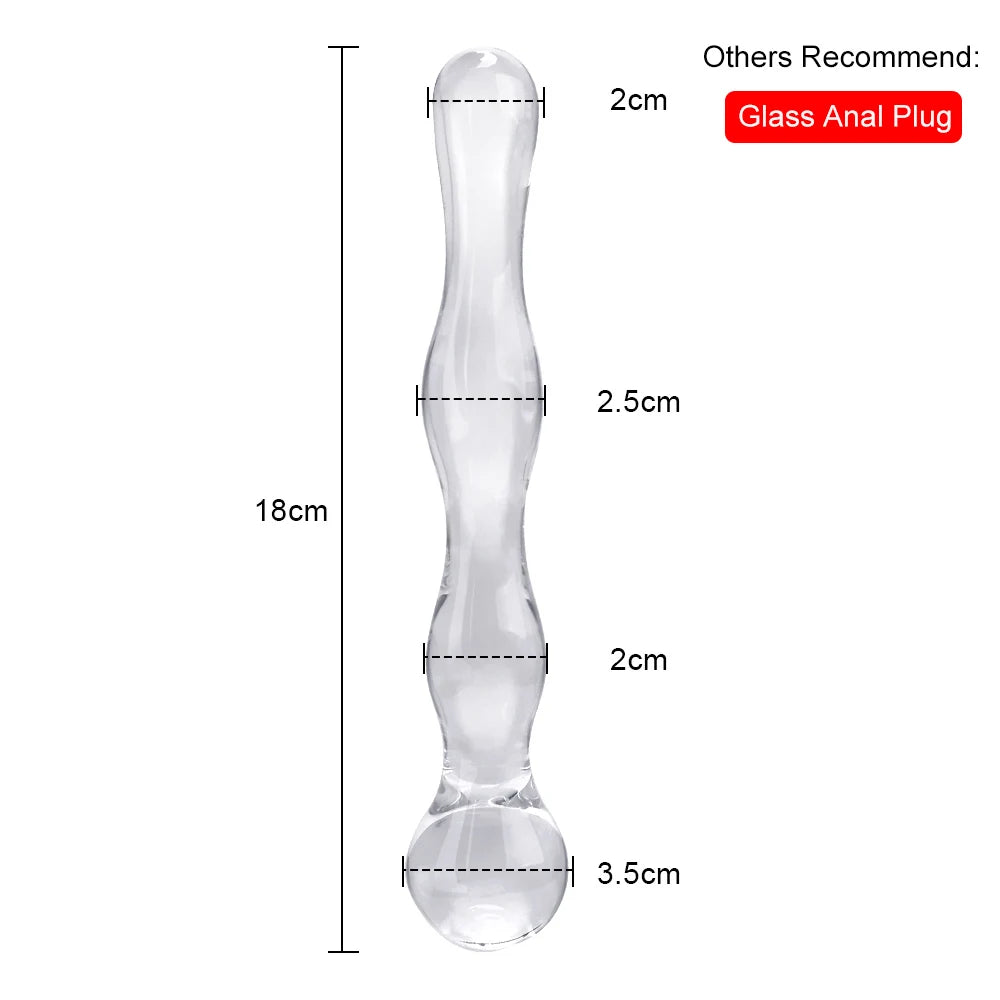 Transparent Glass Anal Plug