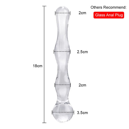 Transparent Glass Anal Plug