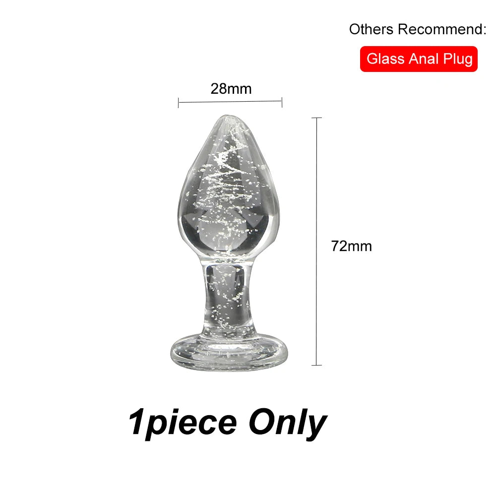 3-Piece Glass Anal Plug Set
