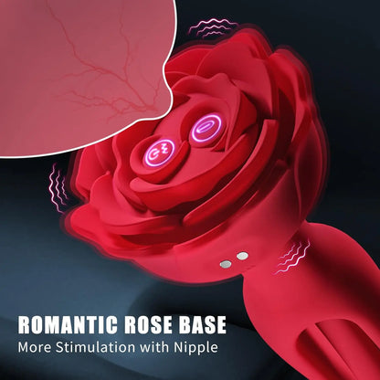 Rose Vibrating Anal Plug