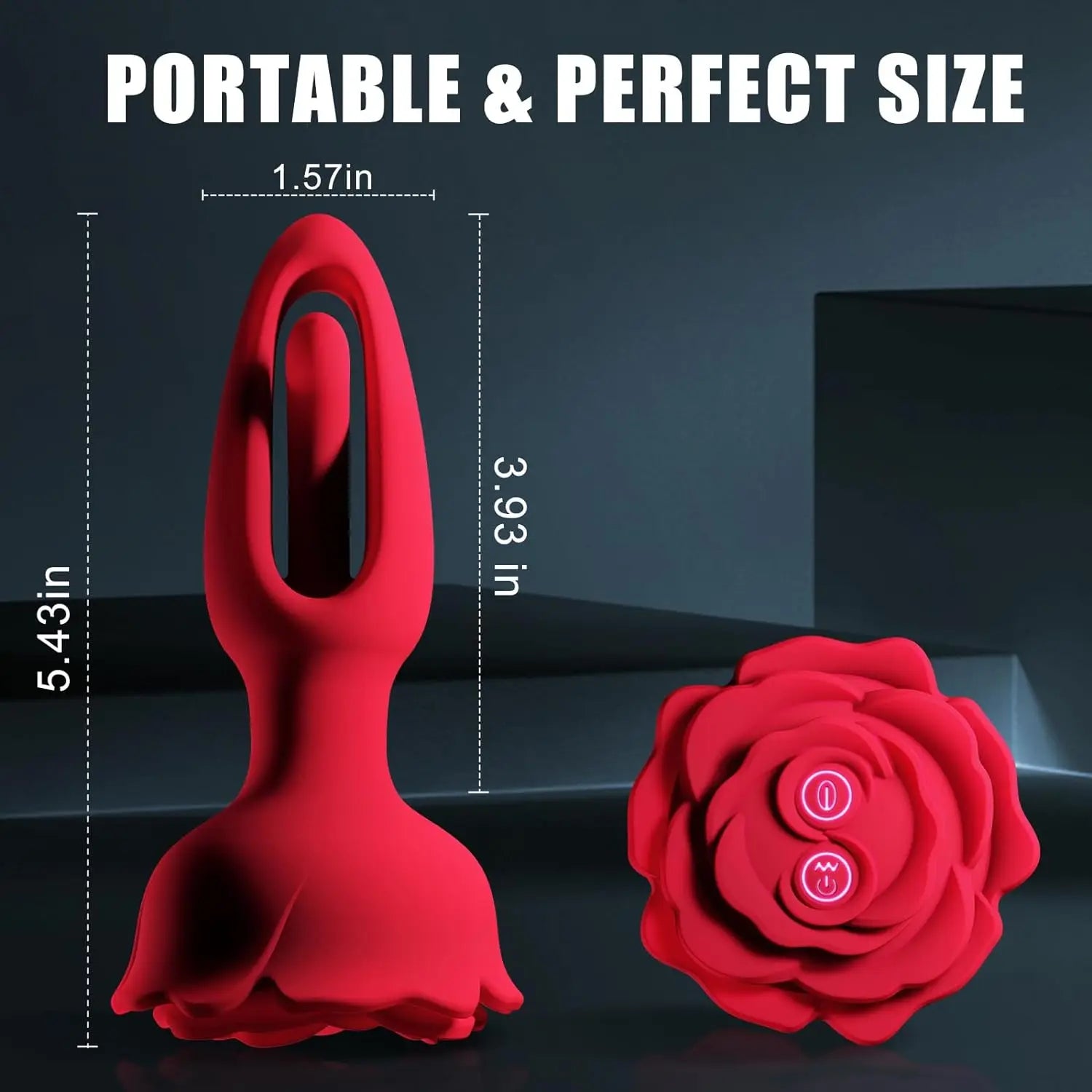 Rose Vibrating Anal Plug