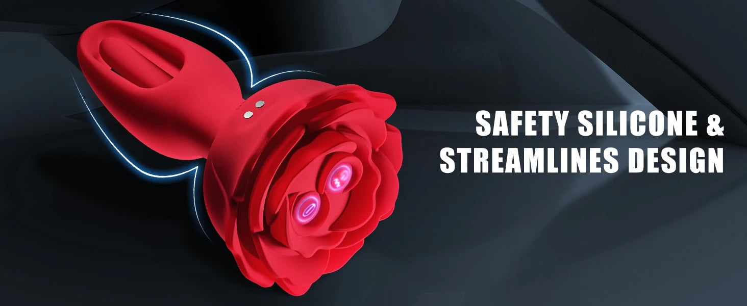 Rose Vibrating Anal Plug
