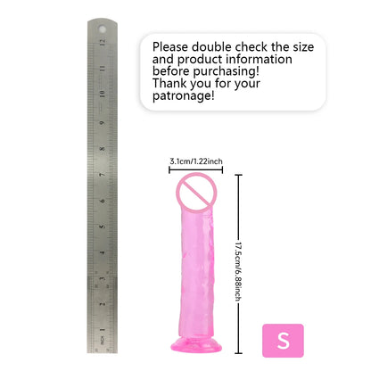 Jelly Dildo with Suction Cup – 8 Size Options