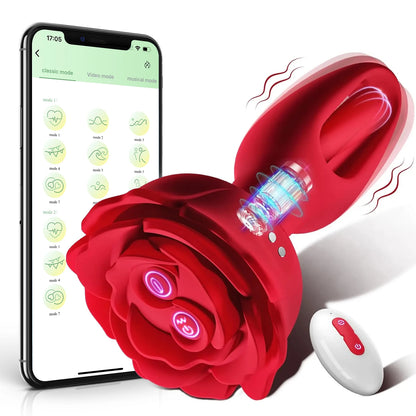 Rose Vibrating Anal Plug