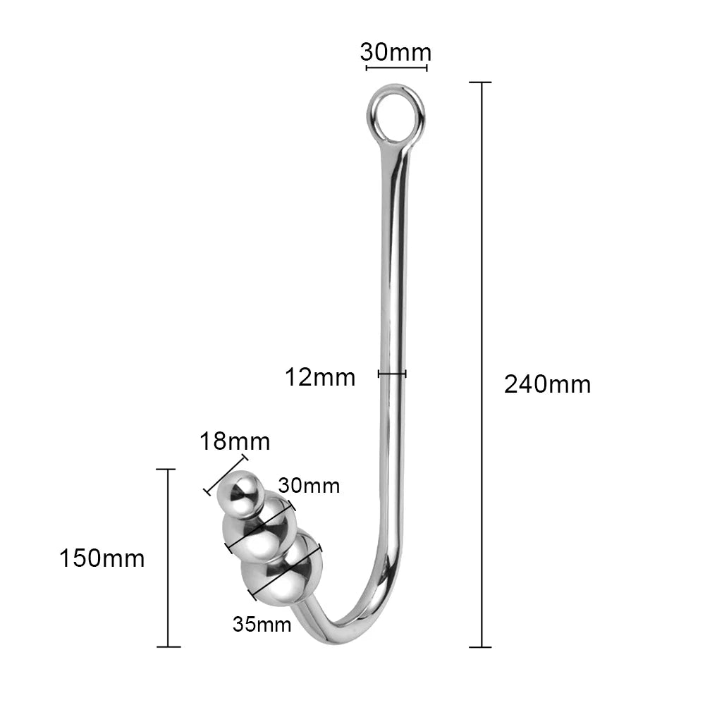 Stainless Steel Butt Hook with Balls